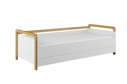 Sofá 180 x 80 cm Kocot Kids com gaveta e colchão Victor White