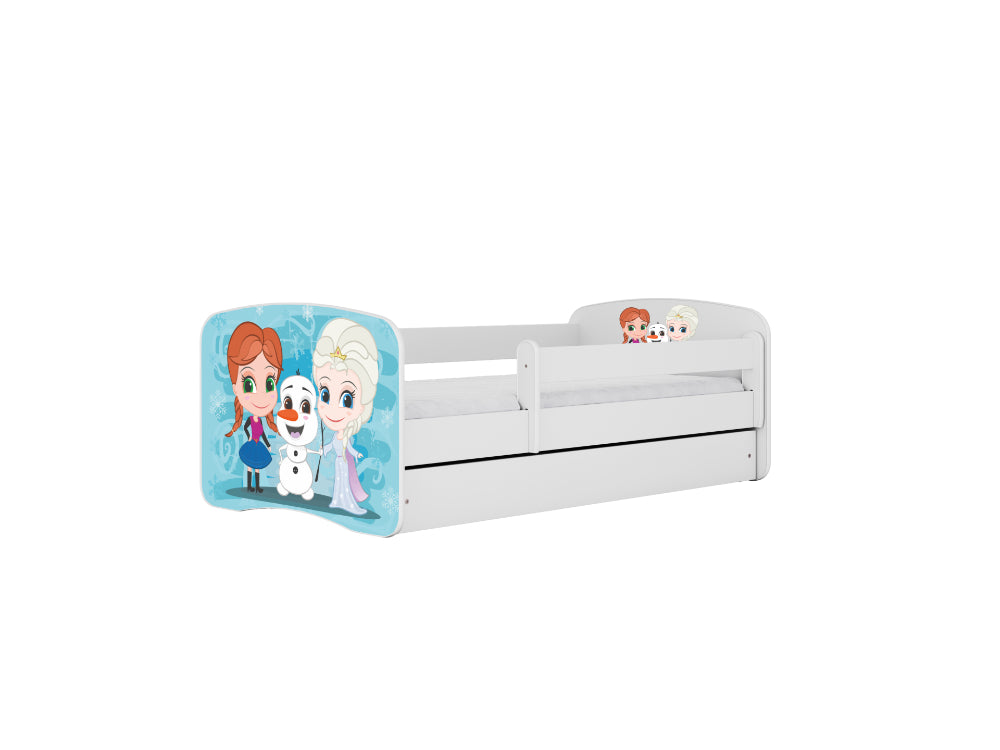 Cama 160 x 80 cm Kocot Kids com colchão BabyDreams Frozen Land White