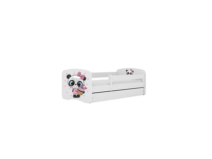 Cama 140 x 70 cm Kocot Kids com gaveta e colchão BabyDreams Panda White