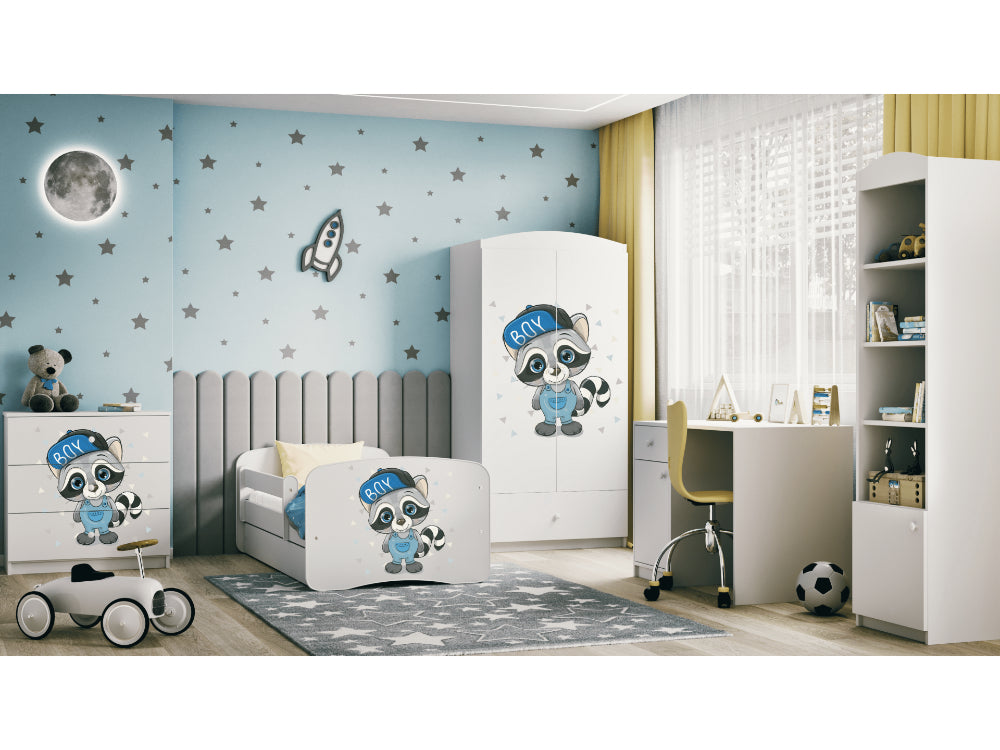 Cama 140 x 70 cm Kocot Kids BabyDreams Raccoon White