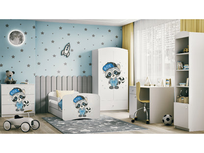 Cama 140 x 70 cm Kocot Kids BabyDreams Raccoon White