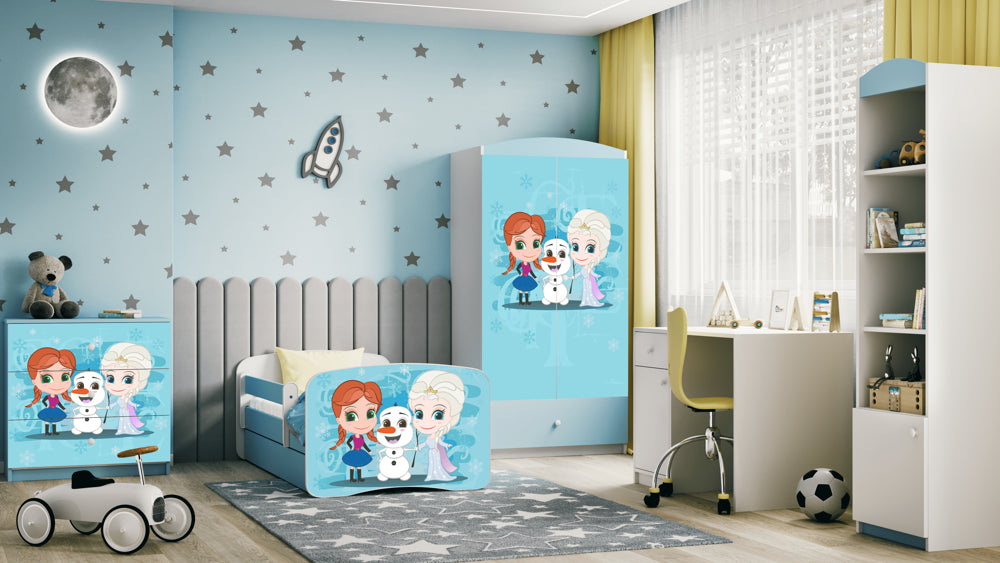 Cama 140 x 70 cm Kocot Kids com colchão BabyDreams Frozen Land Blue