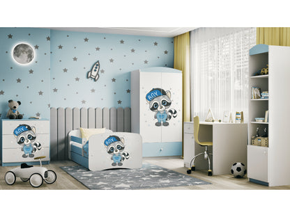 Cama 140 x 70 cm Kocot Kids BabyDreams Raccoon Blue