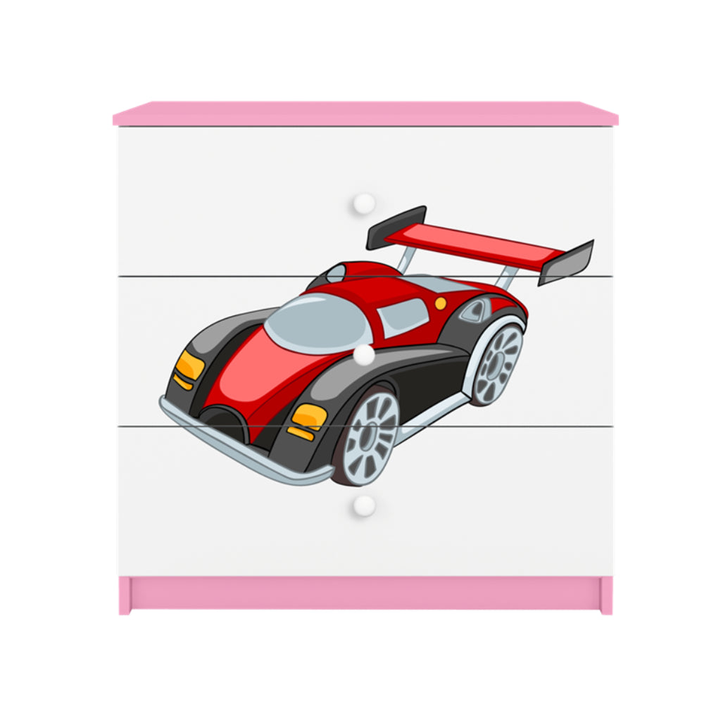 Cómoda Kocot Kids BabyDreams Racing Car Pink