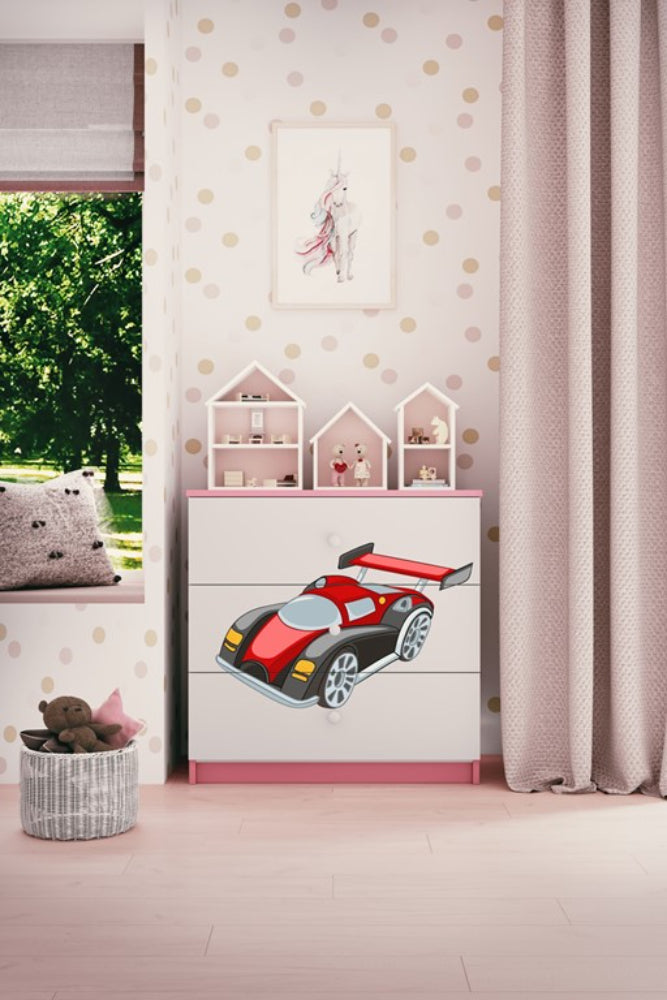 Cómoda Kocot Kids BabyDreams Racing Car Pink
