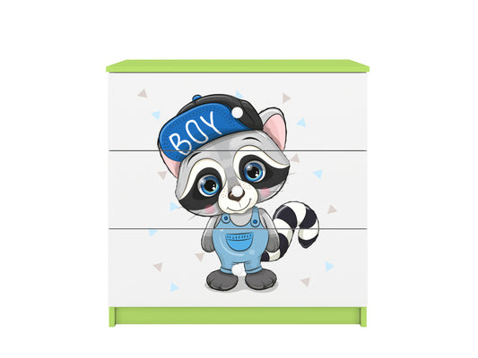 Cómoda Kocot Kids BabyDreams Raccoon Green