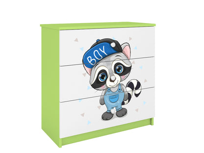 Cómoda Kocot Kids BabyDreams Raccoon Green