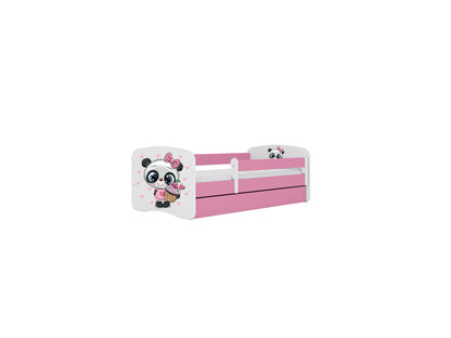 Cama 180 x 80 cm Kocot Kids com gaveta e colchão BabyDreams Panda Pink