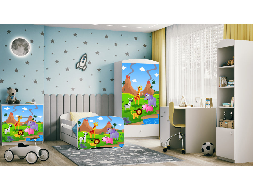 Cama 140 x 70 cm Kocot Kids BabyDreams Safari White