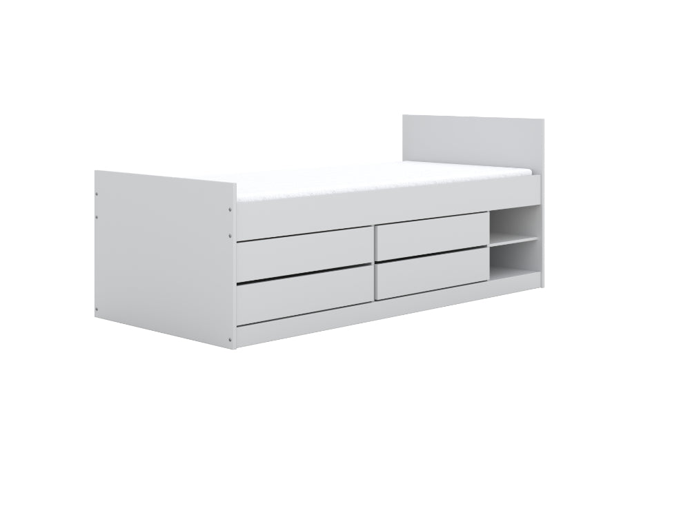 Cama 200 x 90 cm Kocot Kids com colchão Leon White