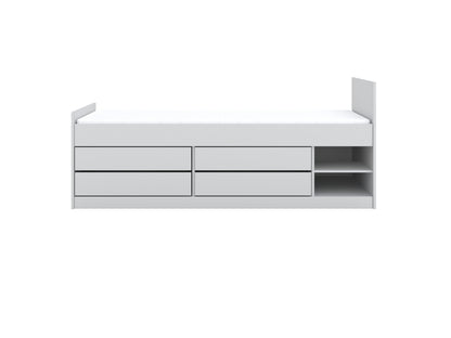 Cama 200 x 90 cm Kocot Kids com colchão Leon White