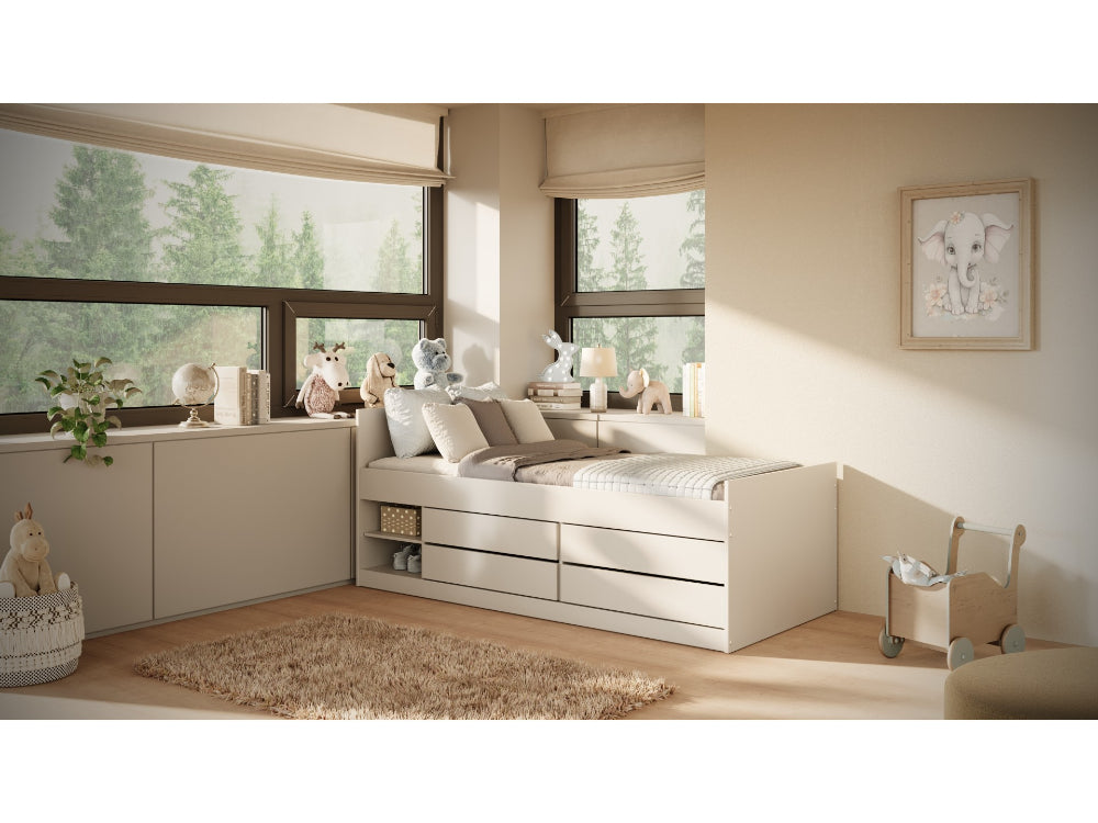 Cama 200 x 90 cm Kocot Kids com colchão Leon White