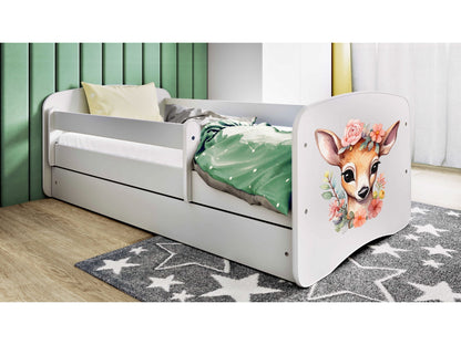 Cama 180 x 80 cm Kocot Kids com gaveta e colchão BabyDreams Bambi White