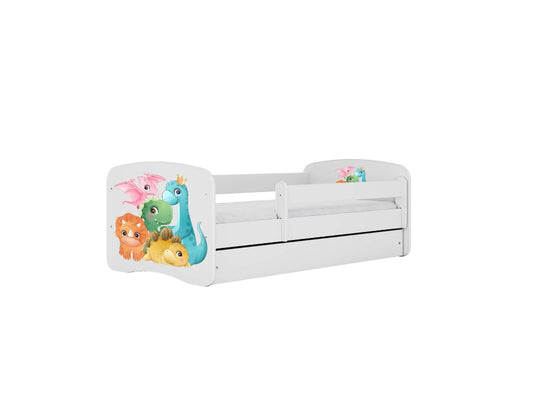 Cama 140 x 70 cm Kocot Kids BabyDreams Tiny Dinos White