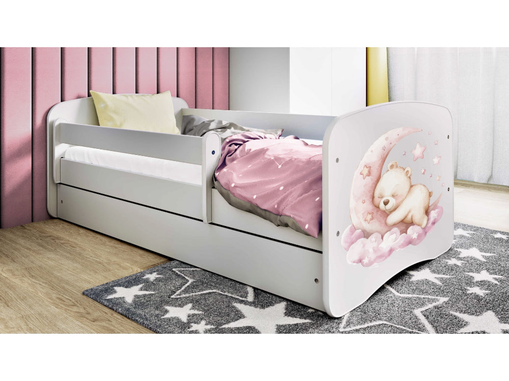 Cama 140 x70 cm Kocot Kids com colchão BabyDreams Dream White