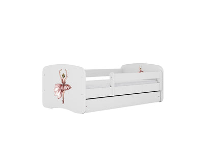 Cama 140 x 70 cm Kocot Kids com gaveta e colchão BabyDreams Dancer White