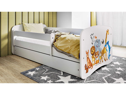 Cama 180 x 80 cm Kocot Kids com gaveta BabyDreams Animals White