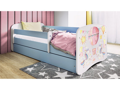 Cama 140 x 70 cm Kocot Kids com colchão BabyDreams Balloon Blue