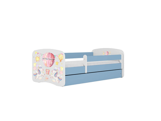 Cama 180 x 80 cm Kocot Kids com gaveta e colchão BabyDreams Balloon Blue