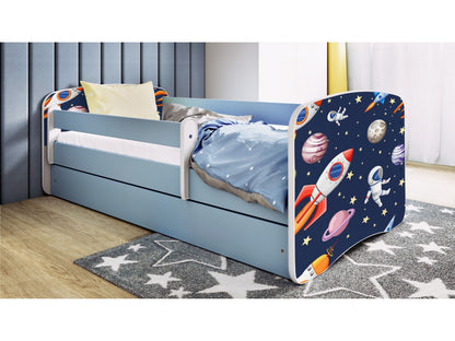 Cama 140 x70 cm Kocot Kids com colchão BabyDreams Cosmos Blue