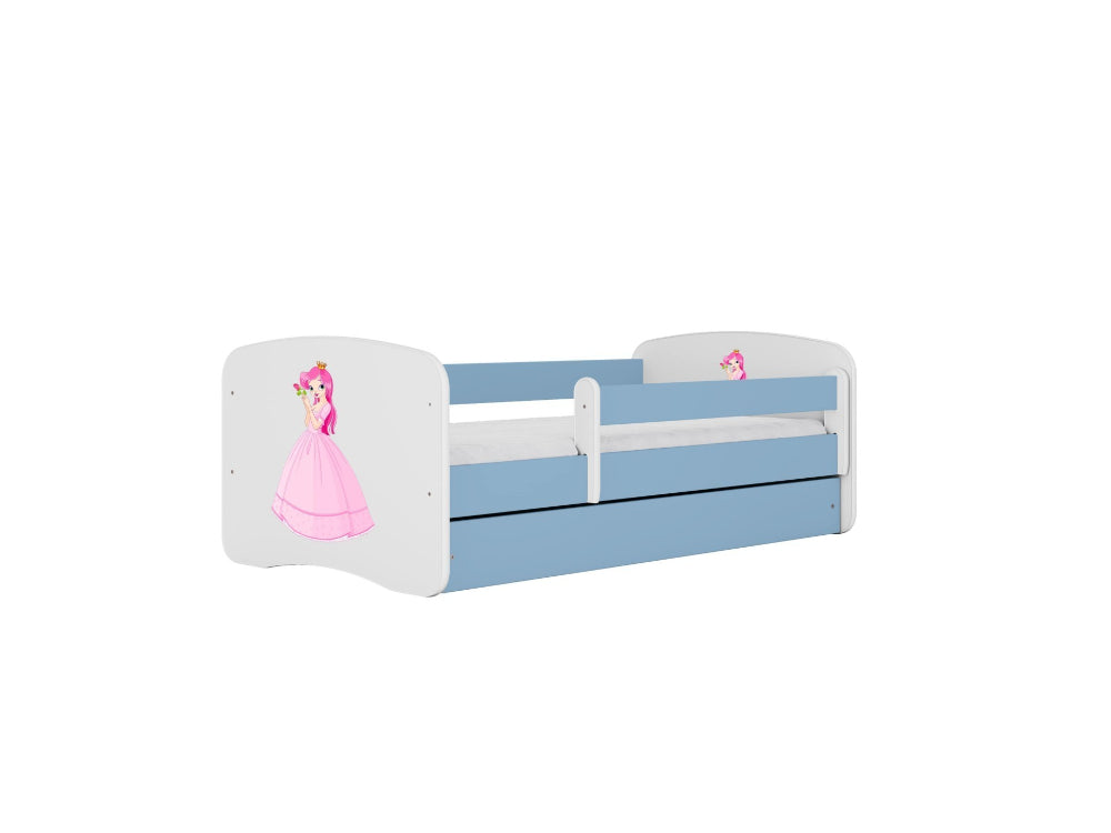 Cama 140 x70 cm Kocot Kids com colchão BabyDreams Princess Blue