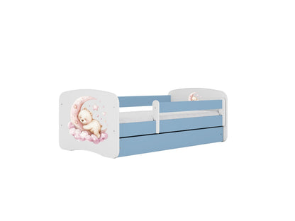 Cama 160 x 80 cm Kocot Kids com gaveta e colchão BabyDreams Dream Blue