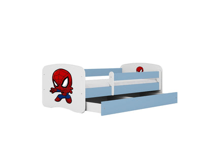 Cama 180 x 80 cm Kocot Kids com gaveta e colchão BabyDreams Spiderman Blue