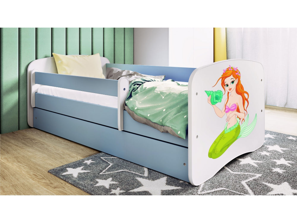 Cama 180 x 80 cm Kocot Kids com colchão BabyDreams Mermaid Blue