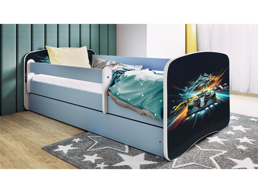 Cama 180 x 80 cm Kocot Kids BabyDreams Race Blue