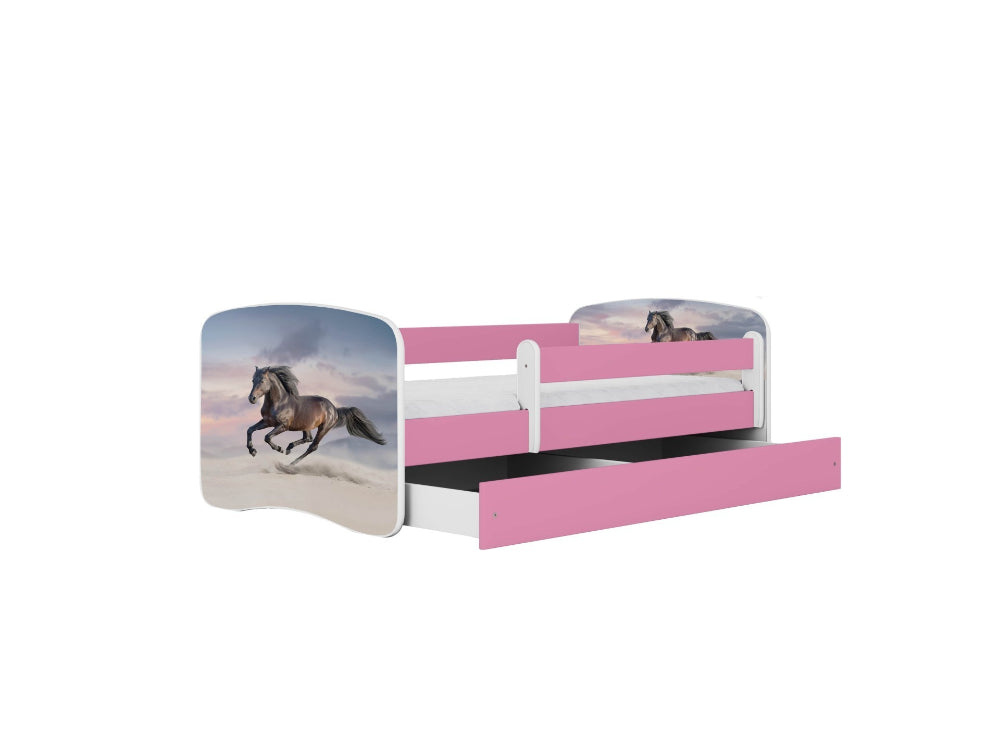 Cama 140 x 70 cm Kocot Kids BabyDreams Galloping Horse Pink
