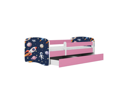 Cama 140 x 70 cm Kocot Kids com gaveta BabyDreams Cosmos Pink