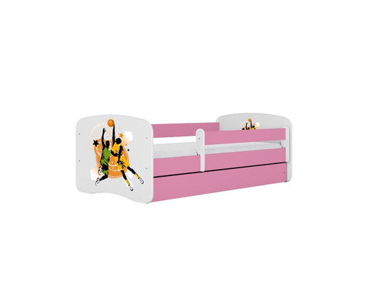 Cama 140 x 70 cm Kocot Kids com gaveta Babydreams Basketball Pink