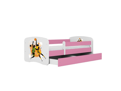 Cama 140 x 70 cm Kocot Kids com gaveta Babydreams Basketball Pink