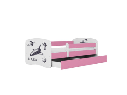 Cama 140 x 70 cm Kocot Kids BabyDreams Nasa Pink
