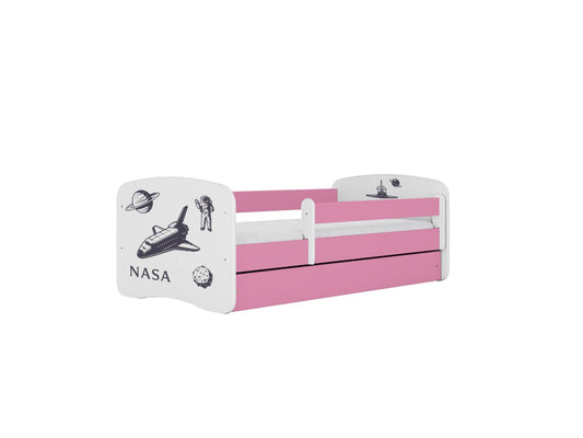 Cama 180 x 80 cm Kocot Kids com gaveta BabyDreams Nasa Pink