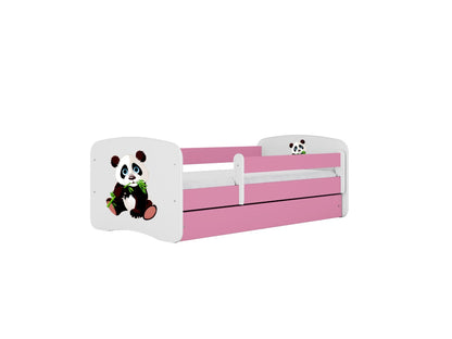 Cama 140 x70 cm Kocot Kids com colchão BabyDreams Panda 2 Pink