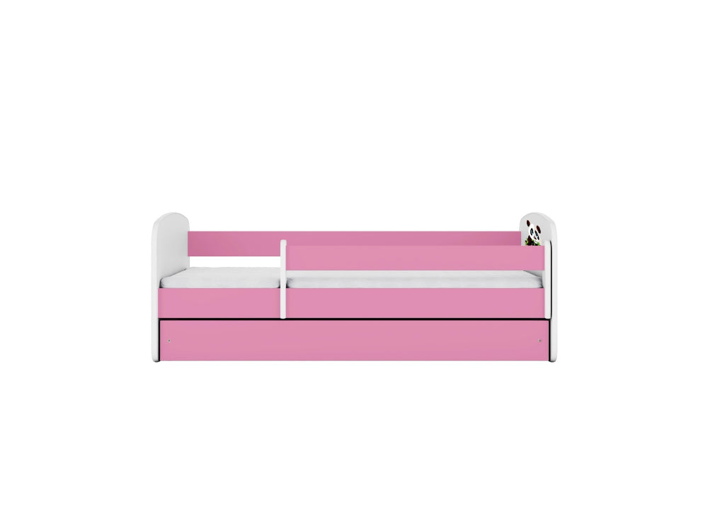 Cama 160 x 80 cm Kocot Kids com colchão BabyDreams Panda 2 Pink