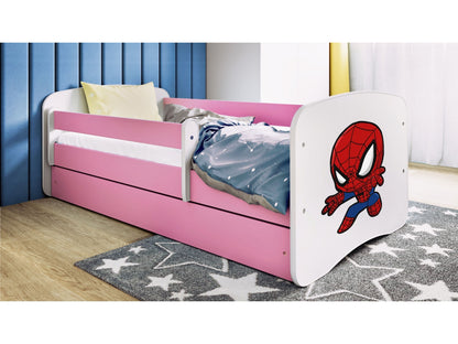 Cama 140 x 70 cm Kocot Kids com gaveta Babydreams Spiderman Pink