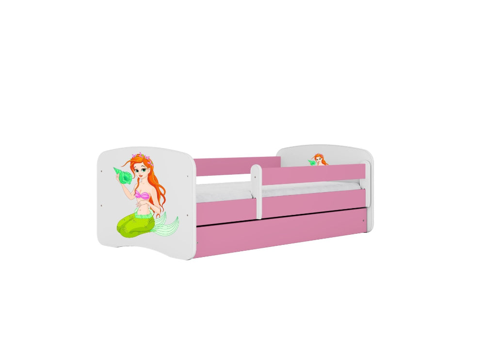 Cama 180 x 80 cm Kocot Kids com gaveta BabyDreams Mermaid Pink