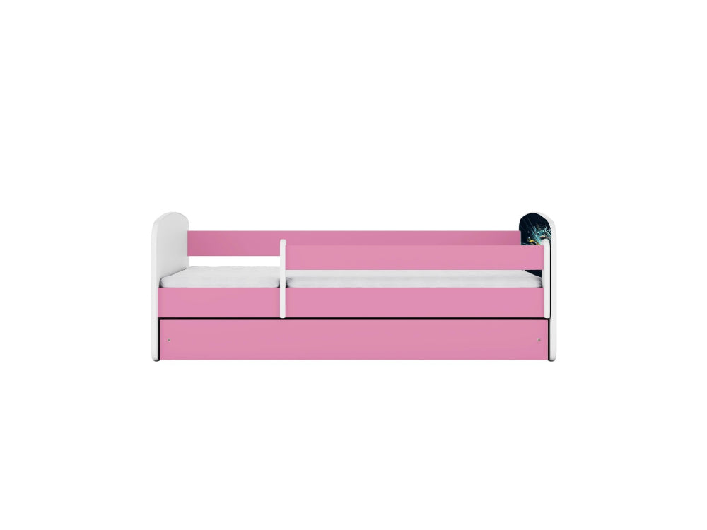 Cama 140 x70 cm Kocot Kids com colchão BabyDreams Race Pink