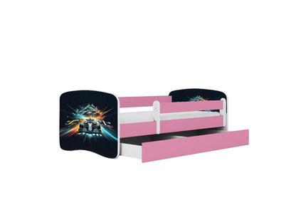 Cama 180 x 80 cm Kocot Kids com gaveta BabyDreams Race Pink
