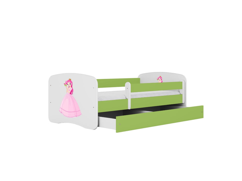 Cama 160 x 80 cm Kocot Kids com gaveta BabyDreams Princess Green