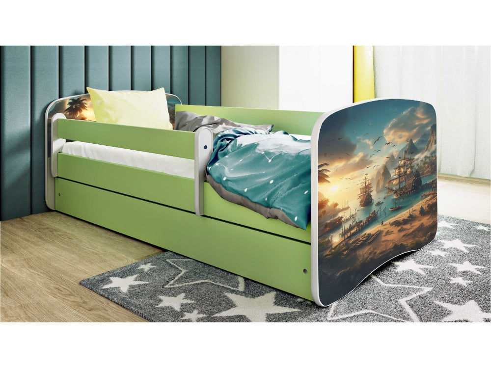 Cama 140 x 70 cm Kocot Kids BabyDreams Ship Green