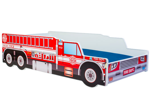 Cama de criança com colchão e estrado incluídos 140 x 70 Kobi Fire Truck