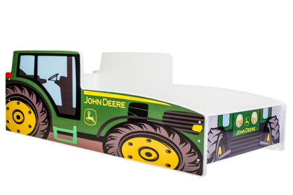 Cama de criança com colchão e estrado incluídos 140 x 70 Kobi Tractor Green