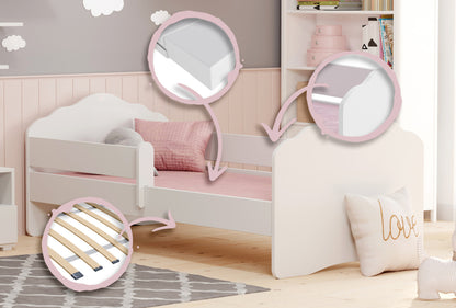 Cama de criança 160 x 80 colchão e estrado incluídos Kobi Wave