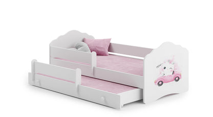 Cama dupla 160 x 80 com colchões e estrados incluídos Kobi Wave Cat