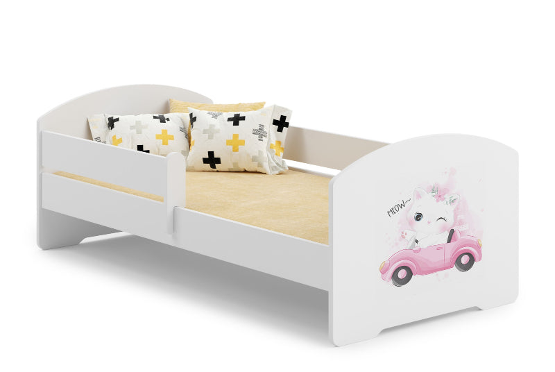 Cama de criança 140 x 70 colchão e estrado incluídos Kobi Luk Cat