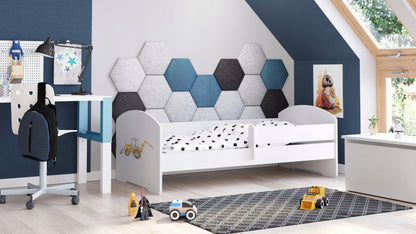Cama de criança 160 x 80 colchão e estrado incluídos Kobi Luk Excavator
