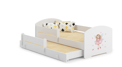 Cama dupla 160 x 80 com colchões e estrados incluídos Kobi Luk Girl with wings